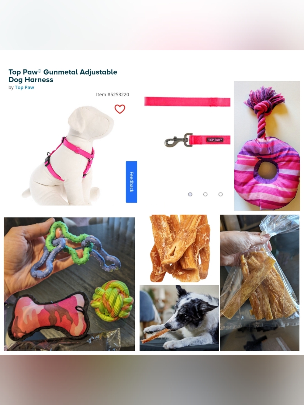 Dogs lot Harness, Leash, Toys...